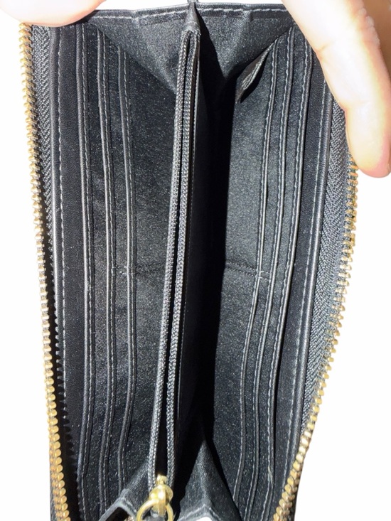 COACH POPPY Italian Calfskin Leather Slim L-zip Wallet w/Brass - style 46070 - Picture 12 of 15